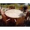 1.5m Teak Circular Radar Table with 6 Marley Chairs - With or Without Arms  - 1